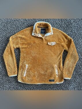 Simply Southern "Simply Soft" Popcorn Fleece Pullover mustard gold size Small